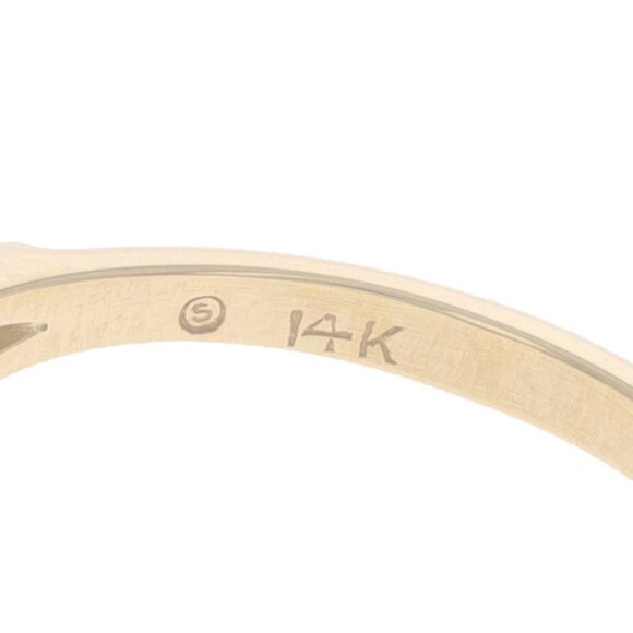 Yellow Gold Aquamarine Cocktail Solitaire Ring - 14k Emerald 7.21ct - Picture 6 of 6